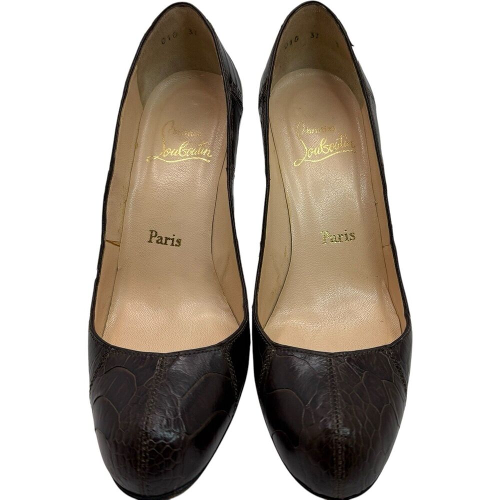 Christian Louboutin Simple Pump Ostrich Leg Leather Size 37 - Picture 5 of 15